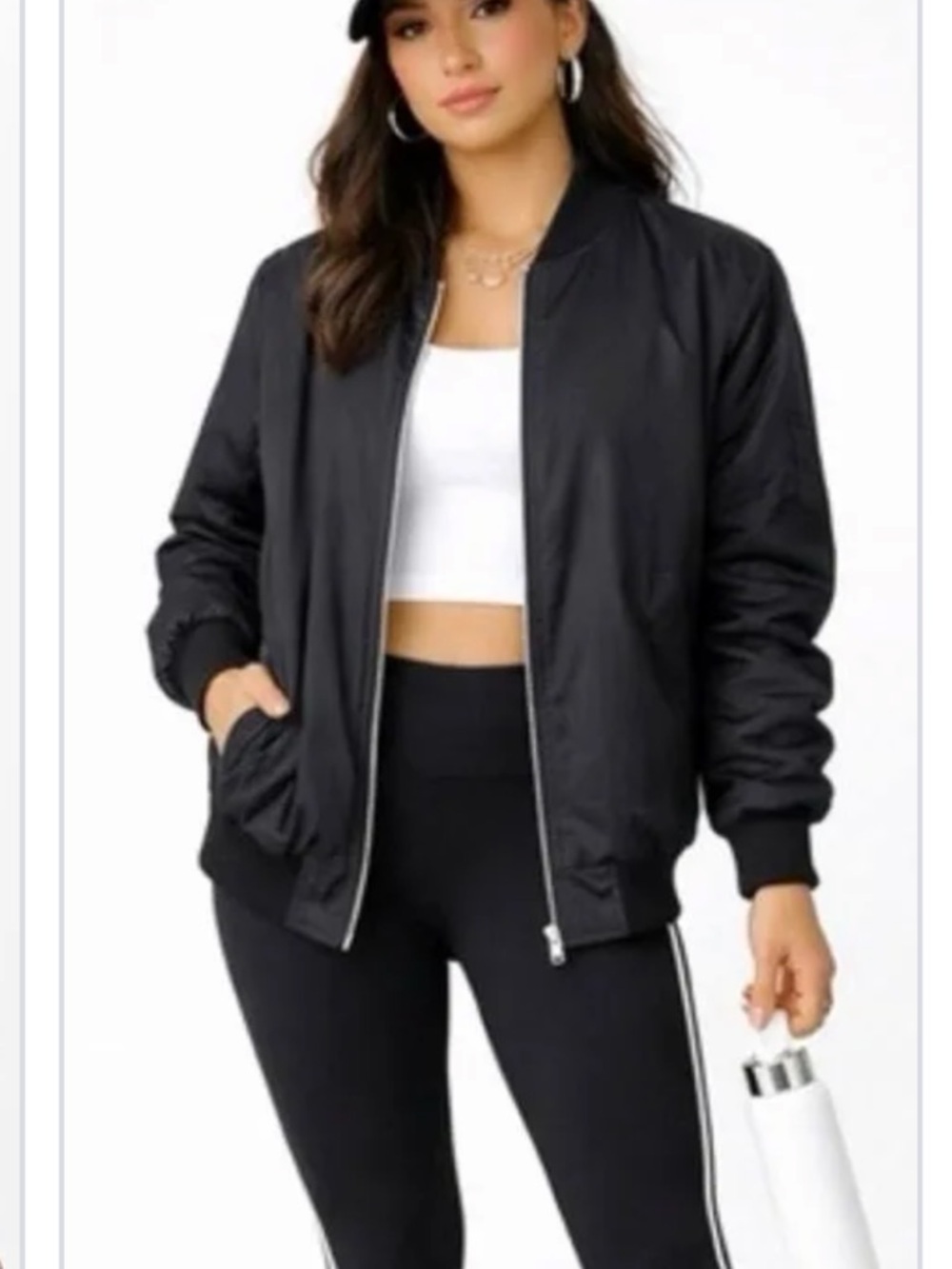 Athleta Black Bomber Jacket for Women